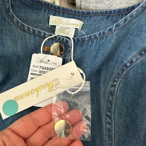 Shoshanna Blue Denim Midi Dress - Picture 5 of 6